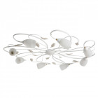 Plafonnier blanc flora 8 ampoules 18 cm