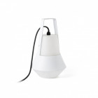 Lampe de jardin blanche cat 1 ampoule