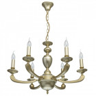 Suspension dorée neoclassic 6 ampoules 95 cm
