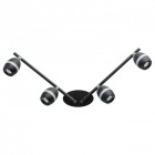 Spot noir techno 4 ampoules 17 cm