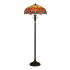 Lampadaire dragonfly flame, verre et résine