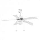 Faro 33318 Ventilateur de plafond avec lumière 3 vitesses Fonction réversible, Blanc