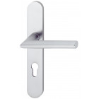 Ensemble sur plaques stockholm aspect inox Clé I pour ép. 38 à 47mm HOPPE 1140/300M