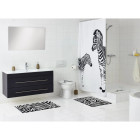 Tapis de douche zebra 54x54 cm blanc et noir