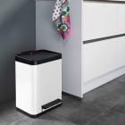 Hailo poubelle à pédale oko uno plus taille m 17 l blanc 0619-230