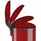 Hailo poubelle à pédale topdesign taille m 13 l rouge 0516-530