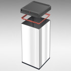 Hailo poubelle big-box swing taille xxl 71 l acier inoxydable 0880-101