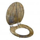 Siège de toilette Solid Wood MDF Marron