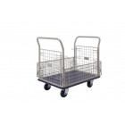 Chariot grillagé à ridelles demi-rabattables Prestar® 400 kg - 805007285
