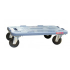 Plateau roulant polypropylène avec rebord 600 x 400 mm roues NY inox 500 kg - 865007660