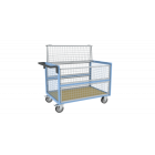 Chariot conteneur grillagé 500 kg - Avec ou sans toit et dimensions au choix