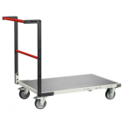 Chariot FLAT-PACK™ dossier fixe 1000 x 600 mm plateau tôle roues TPE 250 kg - 804722320