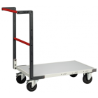 Chariot monté FLATPACK™ dossier fixe 850 x 500 mm plateau mélaminé roues CC 250 kg - 806721110