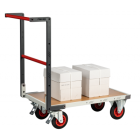 Chariot monté FLATPACK™ dossier fixe 850 x 500 mm plateau médium roues CC 400 kg - 806721230