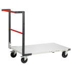 Chariot monté FLATPACK™ dossier fixe 1000 x 600 mm plateau mélaminé roues CC 250 kg - 806722110