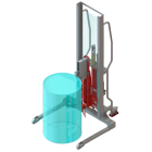 Gerbeur Levfix300 à levée manuelle avec pince automatique pour fût 300 kg - 840008471