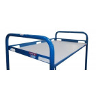 Desserte 2 plateaux tôle avec rebords ajourés, 1000 x 600 mm, 200 kg