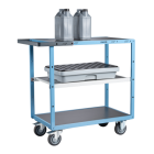 Servante mécano-soudée EVERSTEEL™ 3 plateaux tôle galva 850 x 500 mm roues TPE 250 kg - 880701322