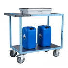 Servante mécano-soudée EVERSTEEL™ 2 plateaux tôle galva 1000 x 600 mm roues TPE 400 kg - 880702341