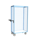 Servante grillagée 3 côtés plateau bois 250 kg - Dimensions au choix
