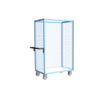 Servante grillagée 3 côtés plateau bois 250 kg - Dimensions au choix
