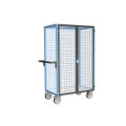 Servante grillagée 4 côtés verrouillable plateau bois 1000 x 600 mm 500 kg - 880725223