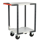 Servante FLAT-PACK™ 2 plateaux mélaminé 550 x 500 mm roues CC 250 kg - 884720111