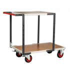 Servante FLAT-PACK™ 2 plateaux médium 1 plateau 850 x 500 mm et 1 plateau 550 x 500 mm roues CC 400 kg - 884721231