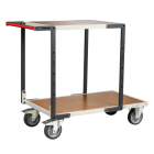 Servante FLAT-PACK™ 2 plateaux médium 1 plateau 850 x 500 mm et 1 plateau 550 x 500 mm roues TPE 400 kg - 884721241