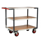 Servante FLAT-PACK™ 3 plateaux médium 1200 x 800 mm roues CC 400 kg - 884732234