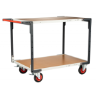 Servante FLAT-PACK™ 2 plateaux médium 850 x 500 mm roues CC 400 kg - 884721232