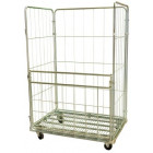 Roll acier zingué 3 ridelles + demi panneau avant rabattable 1140 x 760 mm 400 kg - 885006621