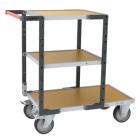 Servante montée FLAT-PACK™ 3 plateaux médium 1 plateau 850 x 500 mm et 2 plateaux 550 x 500 mm roues TPE 400 kg - 886721243