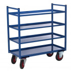 Servante multi-niveaux à 4 plateaux tôle 935 x 435 mm 400 kg - 880000558