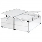 Mini serre de jardin aluminium polycarbonate 102 x 102 