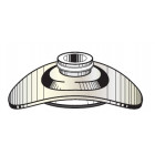 Plaquette aluminium avec rondelle à cheminée 8mm