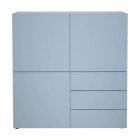 Armoire avec 3 tiroirs et 3 portes 99x31,5x101,2 cm bleu