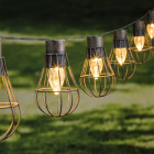 Guirlande lumineuse à led solaire de jardin 10 ampoules 5,5 cm