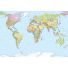 Papier peint world map xxl 368 x 248 cm xxl4-038