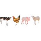 Animal de la ferme décoratif sur pic cochon