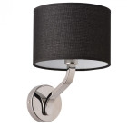 Applique murale chromée megapolis 1 ampoule 26 cm