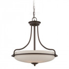 Suspension griffin, bronze palladien et verre