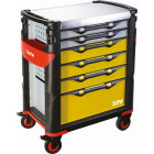 Servante grand volume 6 tiroirs SAM OUTILLAGE plateau inox - 416