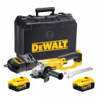 Meuleuse 125 mm 18V Li-ion XR/5Ah DCG412P2 DeWALT (2 batteries 5,0 Ah + chargeur + coffret TSTAK II)