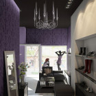 Lustre 9 chandelles métallique contemporain