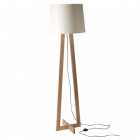 Lampe pied triangulaire scandinave abat-jour blanc