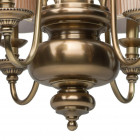 Lustre rétro 6 branches couleur cuivre