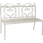 Banc volute en métal embosse