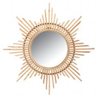 Miroir en rotin etoile