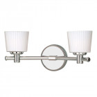 Applique binstead, chrome et verre, 2 ampoules